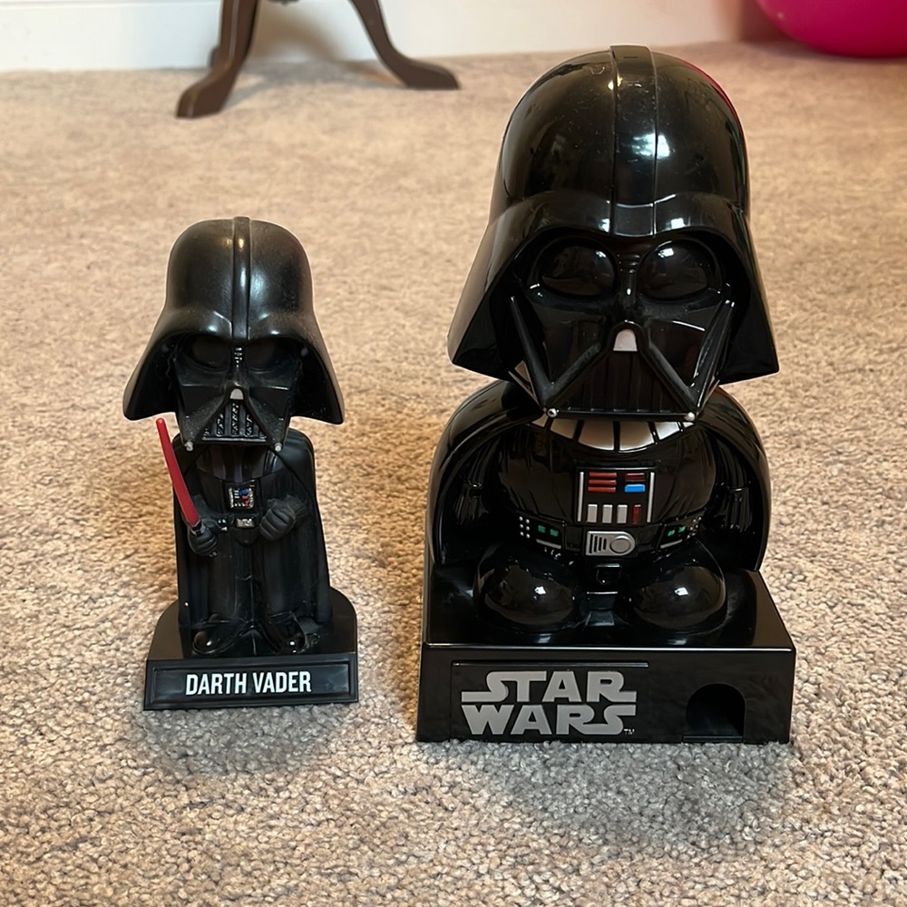 Star Wars Darth Vader piggy bank and bobble head